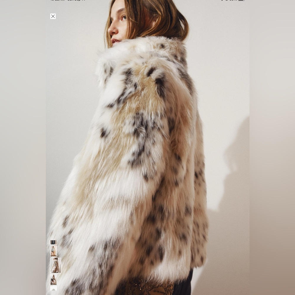 Zara ZW COLLECTION FAUX FUR JACKET - Picture 4 of 9
